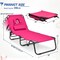 5-Position Adjustable Foldable Chaise Lounge Chair with Removable Pillows and Face Hole for Outdoors